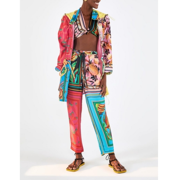 FARM Rio Pants - FARM RIO Tropical Mixed Scarf Pants